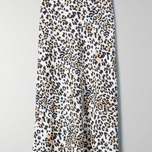 Aritzia Babaton Slip Skirt Leopard Print